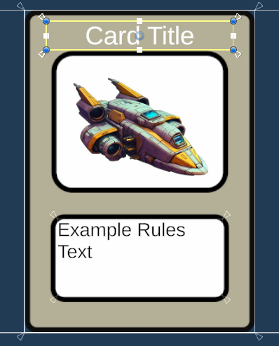 The template World View: Card Title and Rules Text, each anchored to its area of the frame